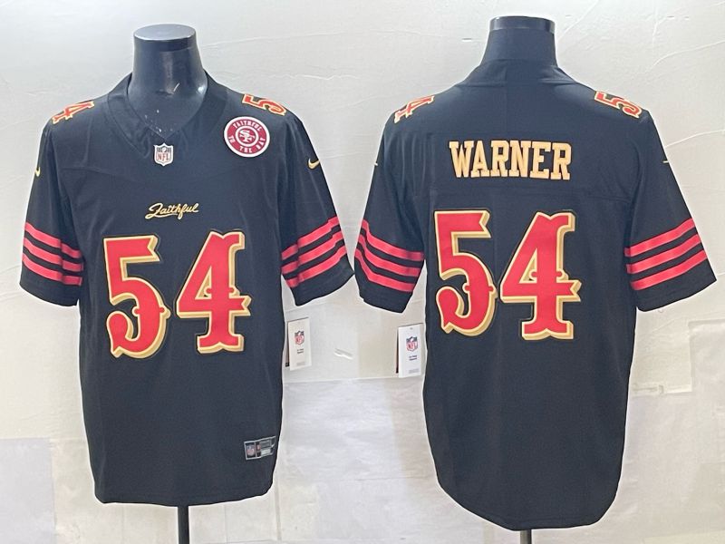 Men Nike San Francisco 49ers #54 Warner black Limited NFL 2025 Jersey 0017->san francisco 49ers->NFL Jersey